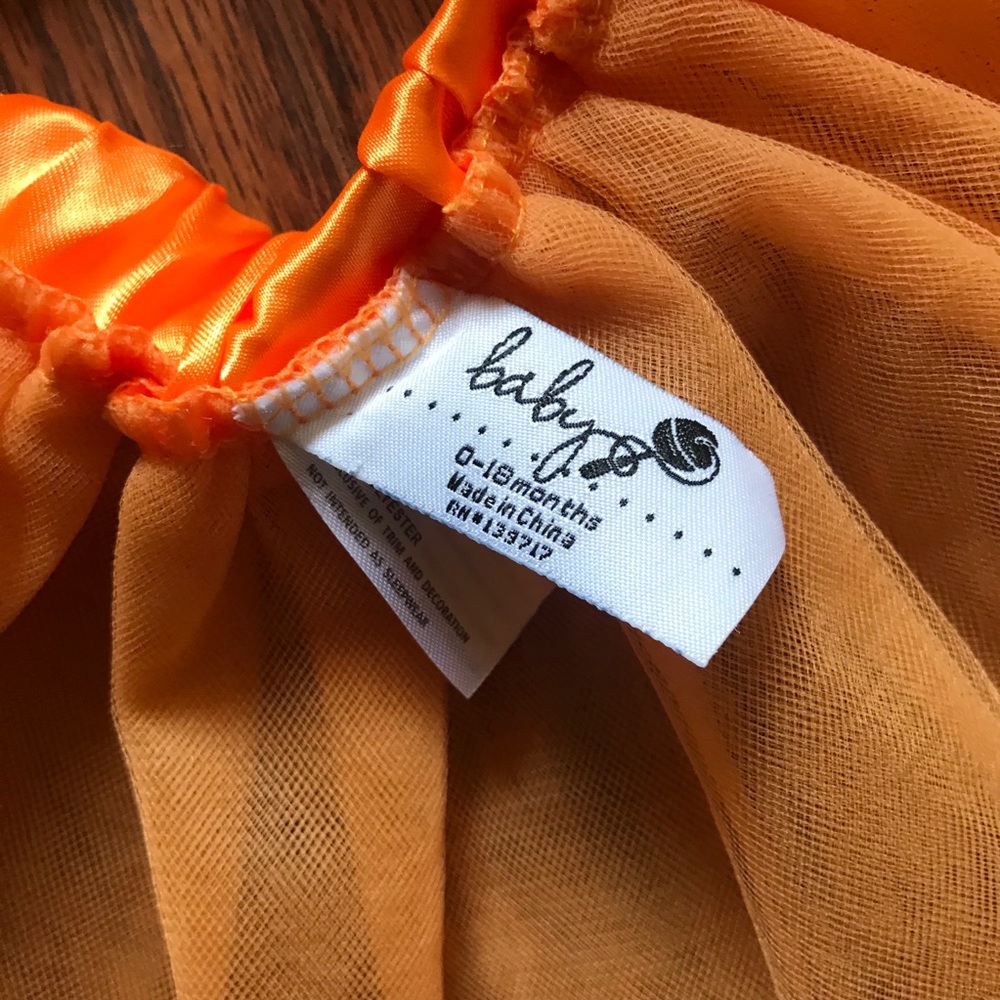 Orange Ruffle and Bow Tutu - Picture 3 of 4